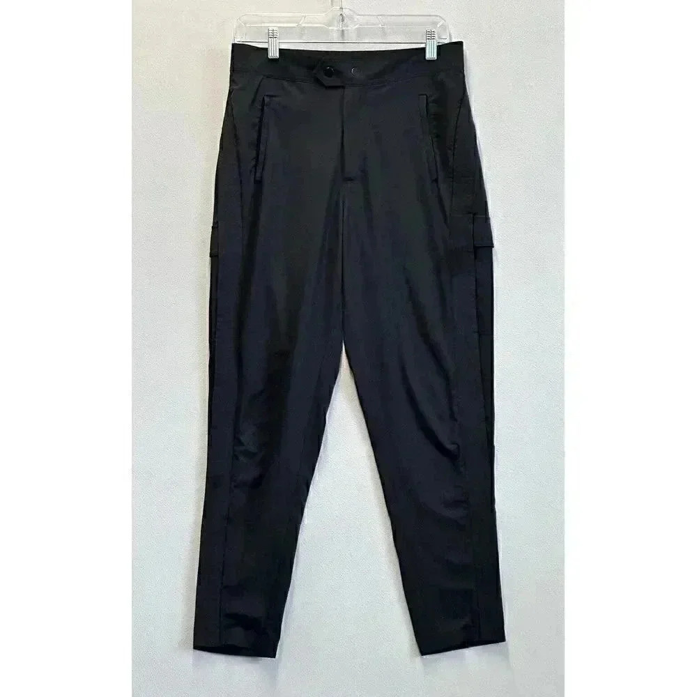 Athleta Pants Womens 4 Black Uptown Ankle Pant Zip Ankle Pockets Snaps‎